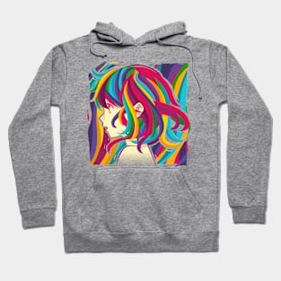 colorful girl #4 Hoodie